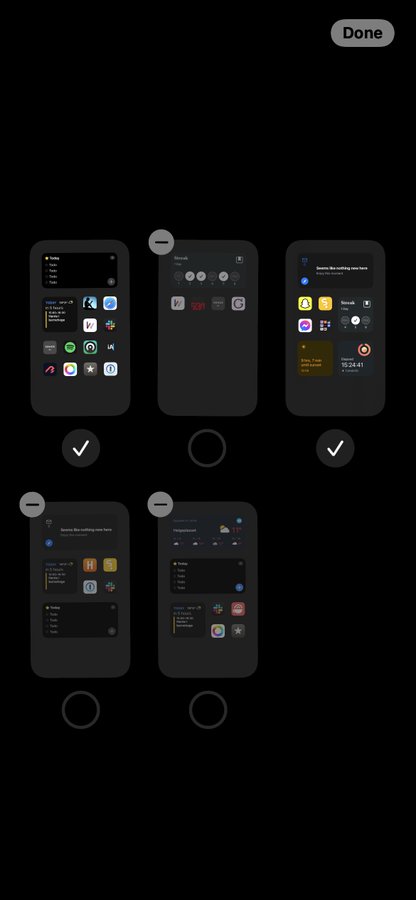 Set different home-screens