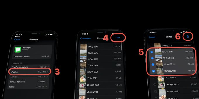 Delete attachments in messages