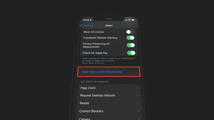 Clear browsing history